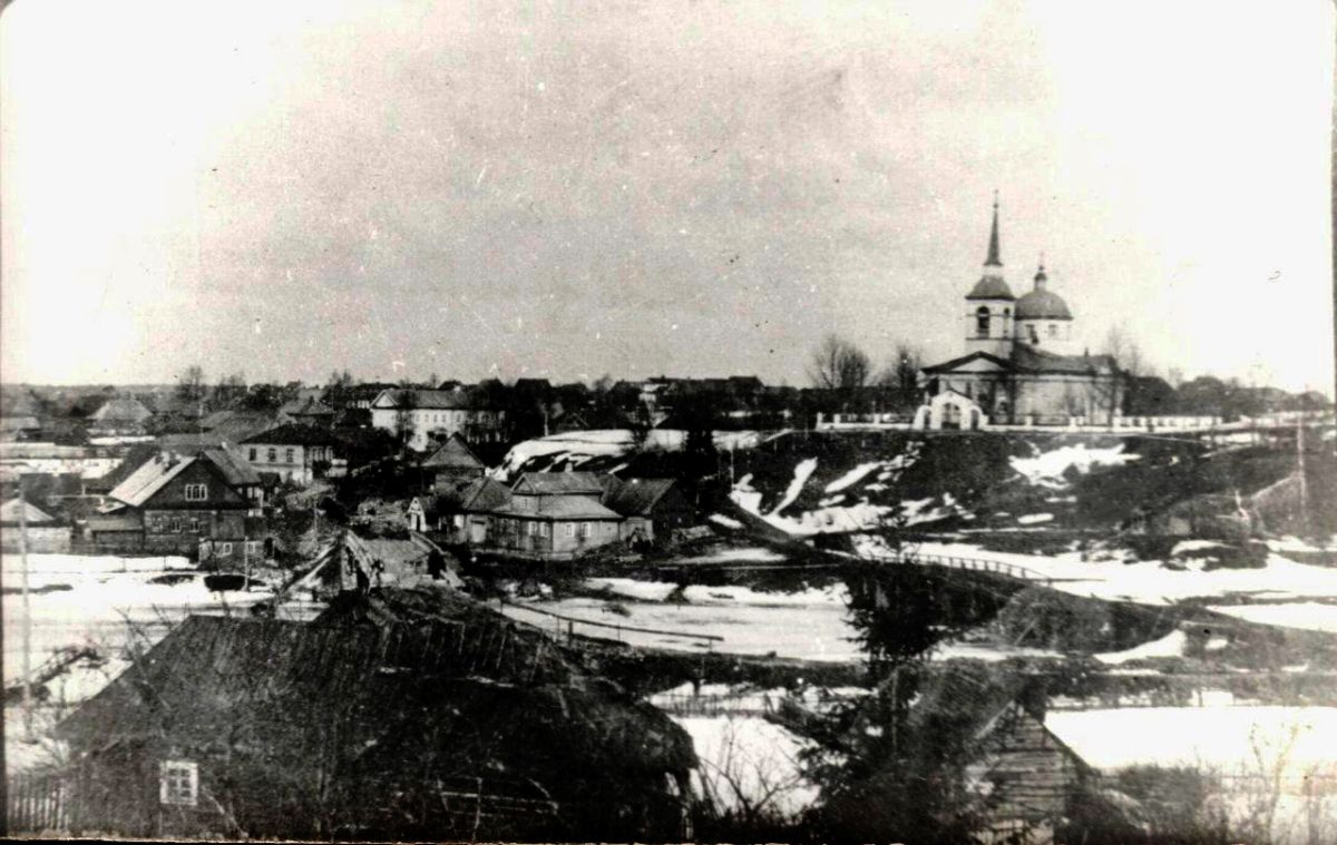 Церковь Тихвинской иконы Божией Матери, Осьмино (Лужский район, Ленинградская область). архивная фотография, Фото 1920-х годов из приходского архива