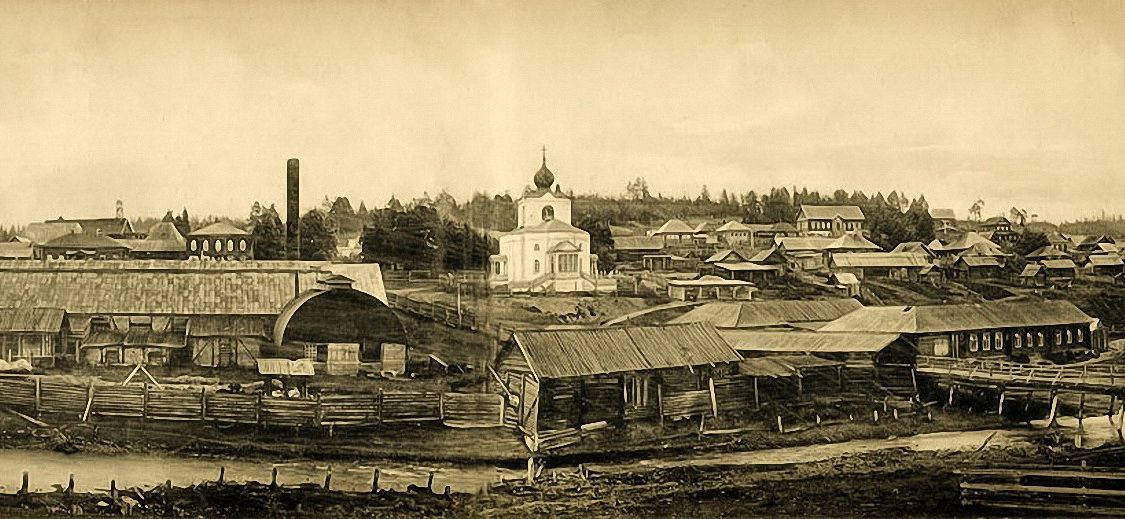 Церковь Николая Чудотворца, Павда (Новолялинский район (Новолялинский ГО), Свердловская область). архивная фотография, Дореволюционная открытка