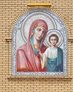 Церковь Троицы Живоначальной, Мозаичное панно на западном фасаде, Барнаул, Барнаул, город, Алтайский край