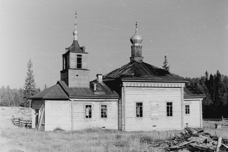 Церковь Параскевы Пятницы, Пятницкий Бор, урочище (Вытегорский район, Вологодская область). архивная фотография, Фото 1974 года из фондов Вытегорского объединённого музея