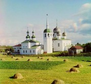 Храмовый комплекс. Собор Преображения Господня и церковь Василия Великого, С. М. Прокудин-Горский. 1909 год с сайта http://prokudin-gorskiy.ru/image.php?ID=351<br>, Белозерск, Белозерский район, Вологодская область