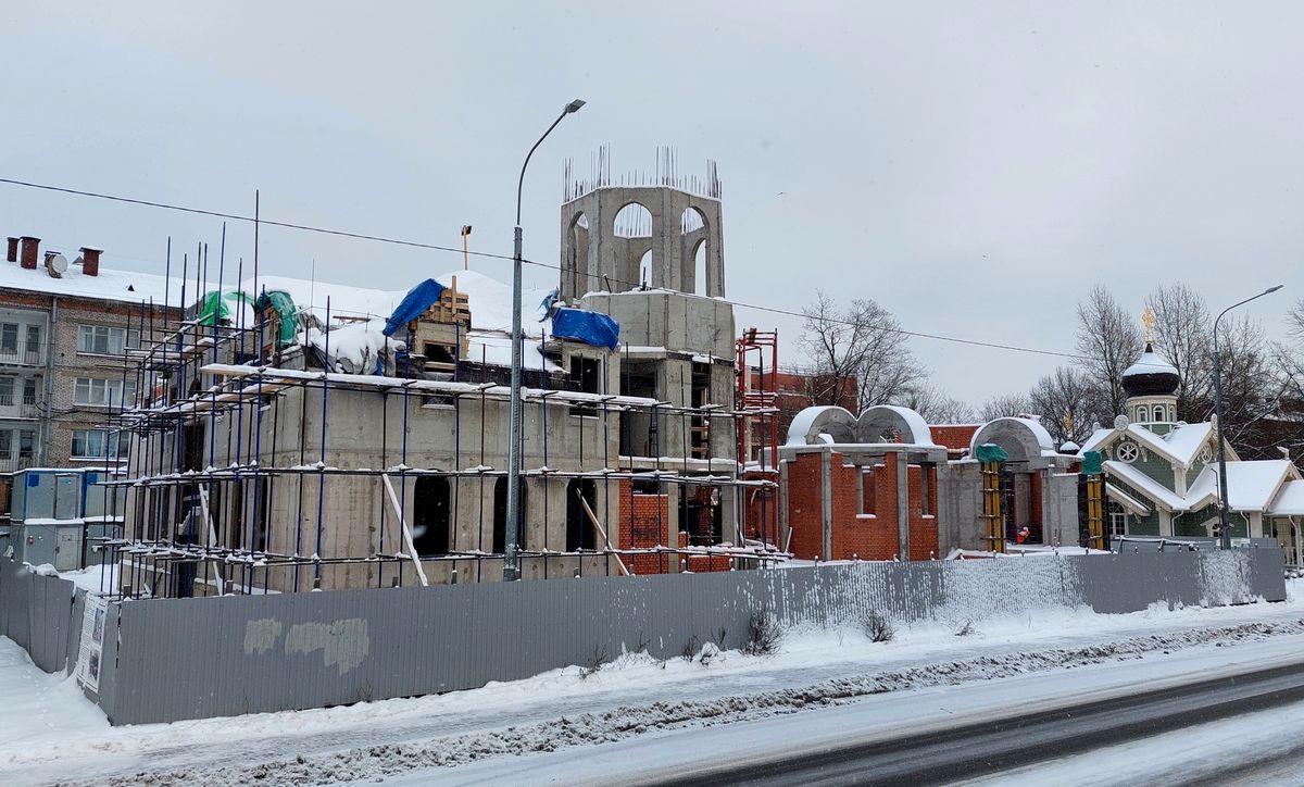 документальные фотографии. Церковь Воздвижения Креста Господня на Крестовском острове (строящаяся), Петроградский район (Санкт-Петербург, г. Санкт-Петербург)