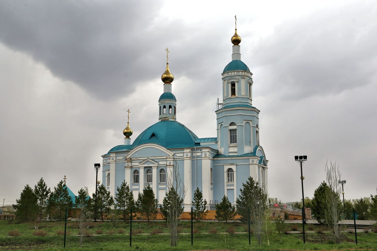 Церковь Успения Пресвятой Богородицы, Одесское (Одесский район, Омская область). фасады, Вид с севера