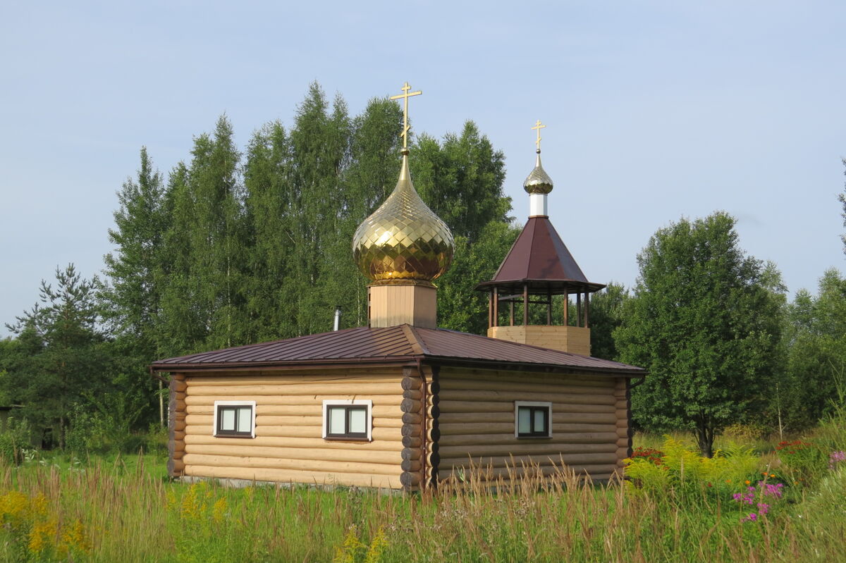 Церковь Новомучеников и исповедников Церкви Русской, Волга (Некоузский район, Ярославская область). общий вид в ландшафте