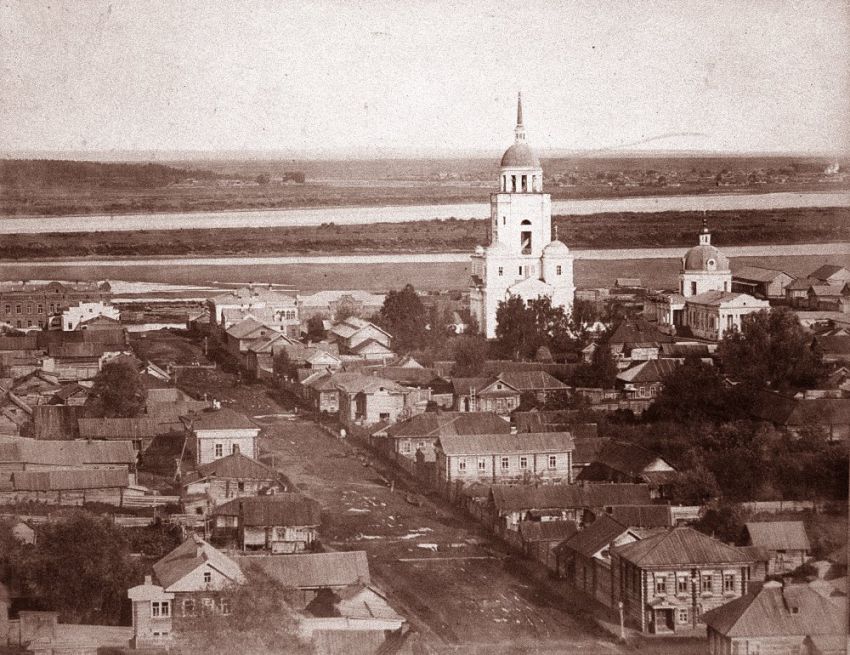 Сарапул. Храмовый комплекс. Церкви Покрова Пресвятой Богородицы и Петра и Павла. архивная фотография, Фото 1900-х гг.