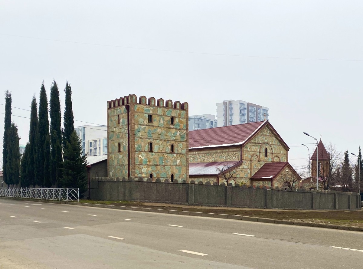 Тбилиси. Церковь Иверской иконы Божией Матери в Варкетили. фасады, Общий вид с северо-запада