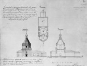 Церковь Преображения Господня (Андрея Стратилата) бывшего Спасо-Преображенского монастыря, Обмерный чертёж Грудзинского В. О.1882 г. (ГНИМА)<br>, Москва, Северо-Западный административный округ (СЗАО), г. Москва