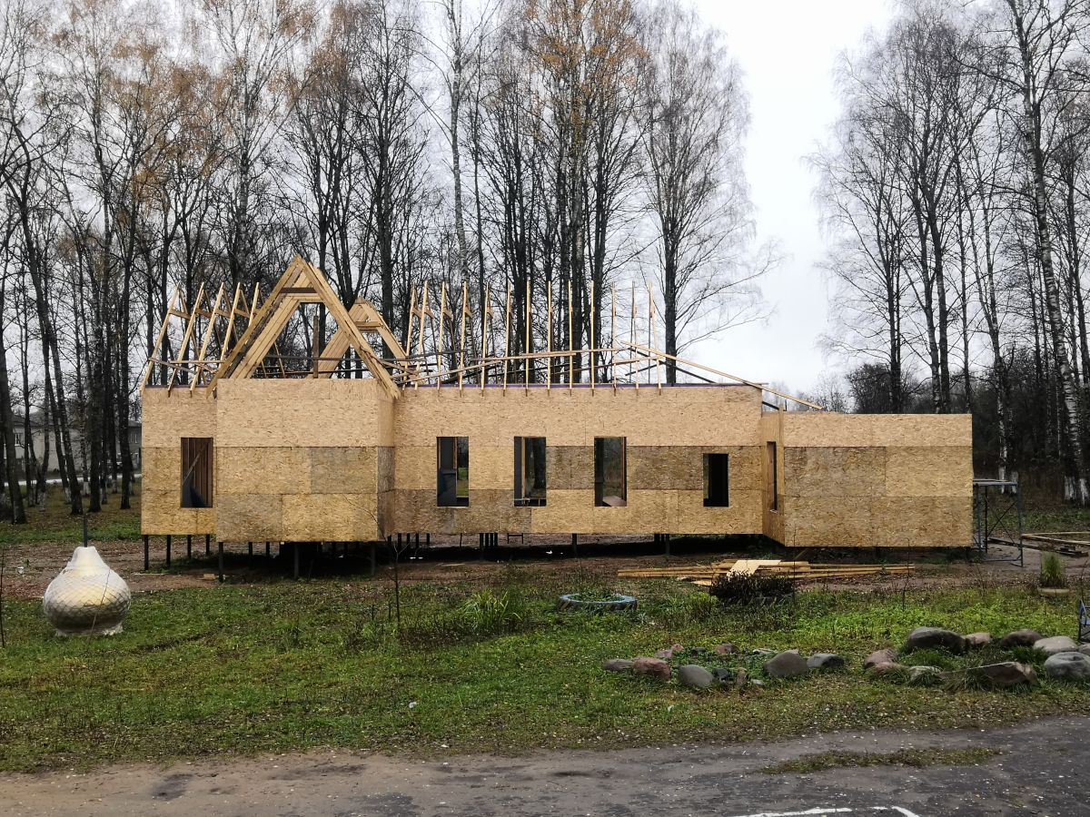 Майский. Церковь Покрова Пресвятой Богородицы (строящаяся). документальные фотографии, Вид с севера