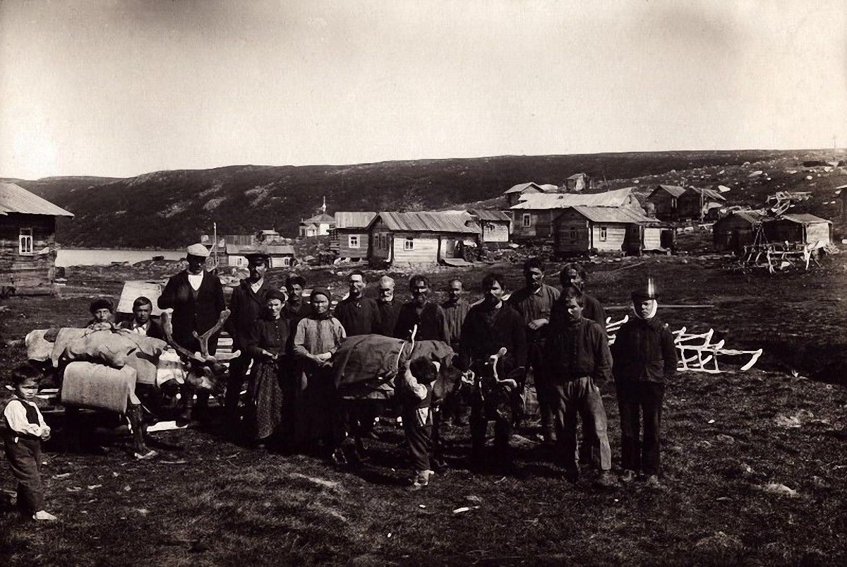 Фото 1929 года из фондов Мурманского областного краеведческого музея. Автор В.В. Чарнолуский, архивная фотография. Церковь Илии Пророка, Йоканга, урочище (Островной, ЗАТО, Мурманская область)