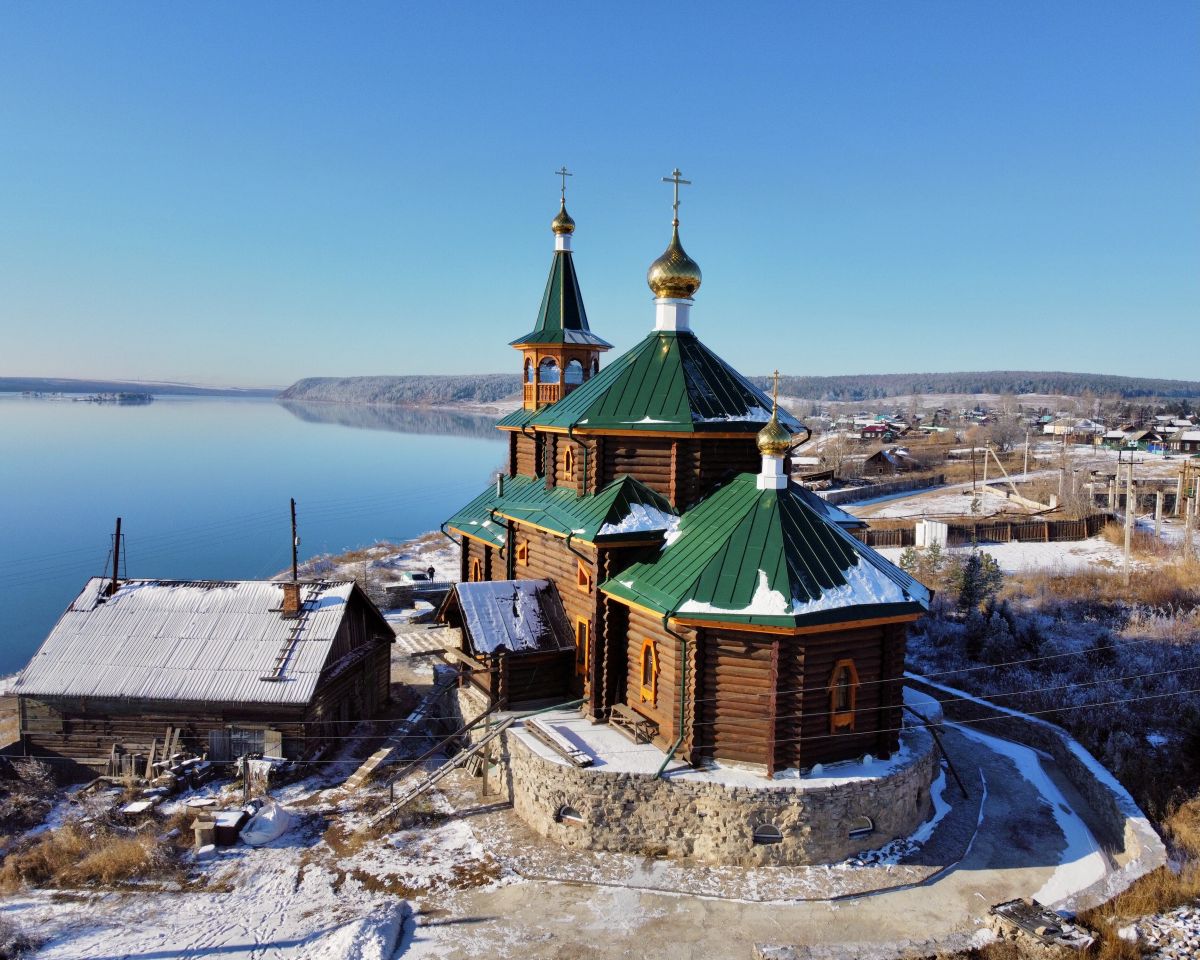 Церковь Иоанна Предтечи (новая), Буреть (Боханский район, Иркутская область). фасады, Вид с востока
