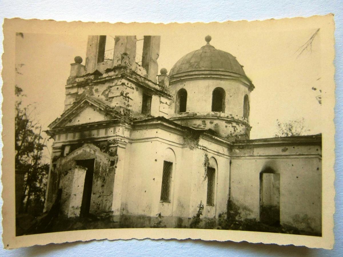 Фото 1942 г. с аукциона e-bay.de, архивная фотография. Церковь Рождества Пресвятой Богородицы, Каменка (Калининский район, Тверская область)