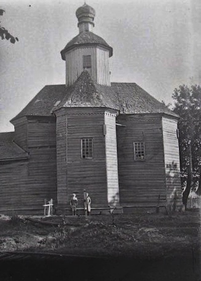 Усвятье. Церковь Усекновения Главы Иоанна Предтечи. архивная фотография, Фото 1920-х гг. (Барановский П.Д.). Госкаталог № 6966949. ГНИМА им Щусева