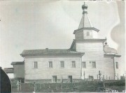 Церковь Николая Чудотворца (деревянная), Николаевская Долговицкая деревянная церковь, построенная в 1716 г. Фото Каликина Ф. А. 1920-х гг. из фондов НА ИИМК РАН<br>, Афанасьевская (Долговицкое), Тарногский район, Вологодская область