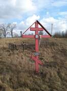 Церковь Рождества Пресвятой Богородицы, Крест, установленный на месте храма<br>, Перерост, Добрушский район, Беларусь, Гомельская область