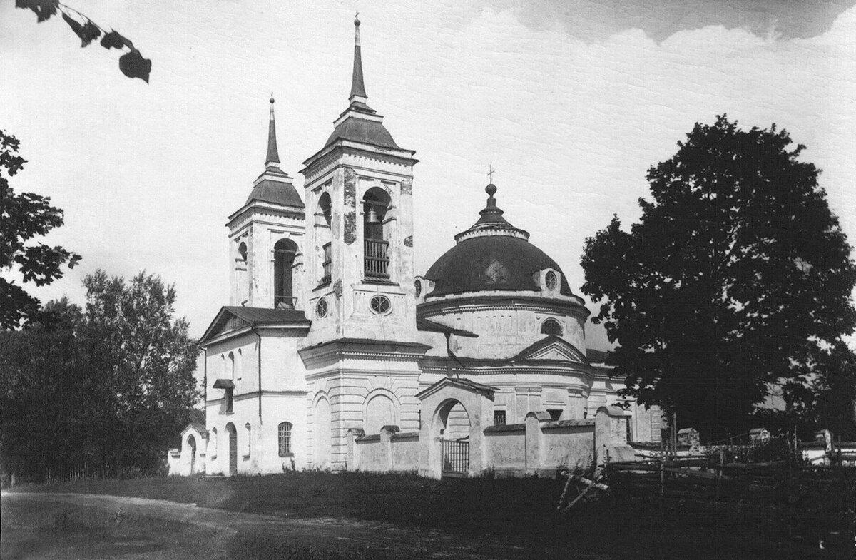 Покровское, урочище (Устье, Заустье). Церковь Покрова Пресвятой Богородицы. архивная фотография, Фото М.И. Погодина. 1928 г.