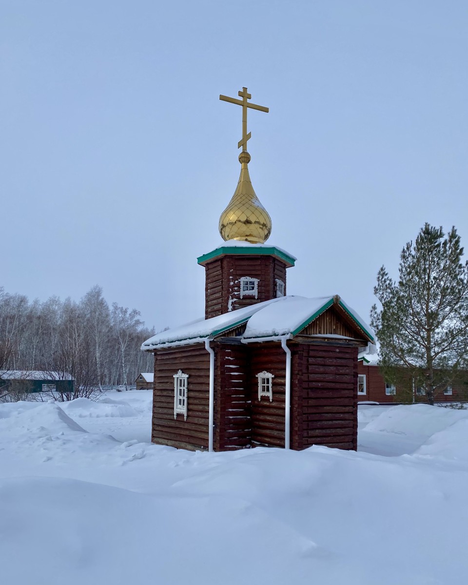 Серафимовский монастырь. Часовня Варвары Великомученицы, Татьяновский (Марьяновский район, Омская область). фасады, Вид с ЮВ