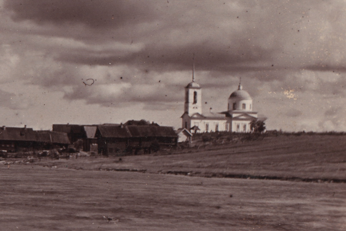 Церковь Николая Чудотворца, Иваньково, урочище (Подпорожский район, Ленинградская область). архивная фотография, Фрагмент фото С.М. Прокудина-Горского. 1909 год. Источник: www.prokudin-gorskiy.ru/image.php?ID=2038