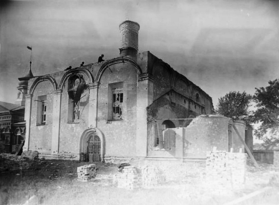 Церковь Михаила Архангела (Никитского прихода), Ярославль (Ярославль, город, Ярославская область). архивная фотография, Вид с южной стороны во время разборки. Фото 1929 г. из коллекции ГНИМА. (ГК № 19367179)