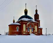 Церковь Сергия Радонежского и Серафима Саровского, Северный фасад <br>, Седельниково, Седельниковский район, Омская область