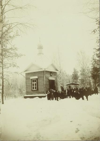 Кошели, урочище. Неизвестная кладбищенская часовня. архивная фотография, Старинное фото из частного архива