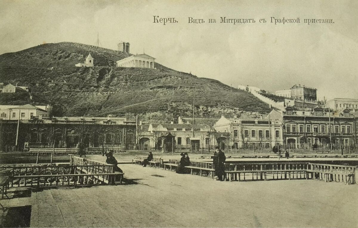 Церковь Александра Невского на Митридатовой горе, Керчь (Керчь, город, Республика Крым). архивная фотография, Дореволюционная открытка