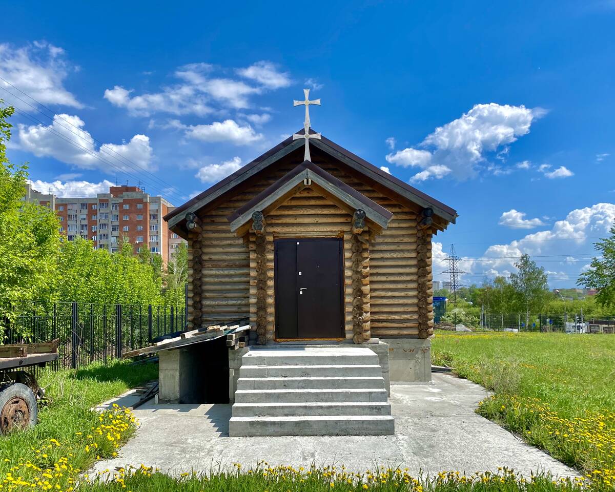 Церковь Георгия Победоносца при Сибирском кадетском корпусе (временная), Новосибирск (Новосибирск, город, Новосибирская область). фасады, Вид с запада