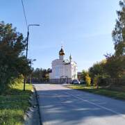 Церковь Николая Чудотворца, Вид со стороны посёлка<br>, Мочище, дачный посёлок, Новосибирский район, Новосибирская область