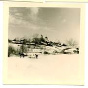 Церковь Вознесения Господня, Храм в ландшафте села. Фото 1942 г. с аукциона e-bay.de<br>, Вознесенье, Угранский район, Смоленская область