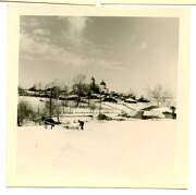 Церковь Вознесения Господня, Храм в ландшафте села. Фото 1942 г. с аукциона e-bay.de<br>, Вознесенье, Угранский район, Смоленская область