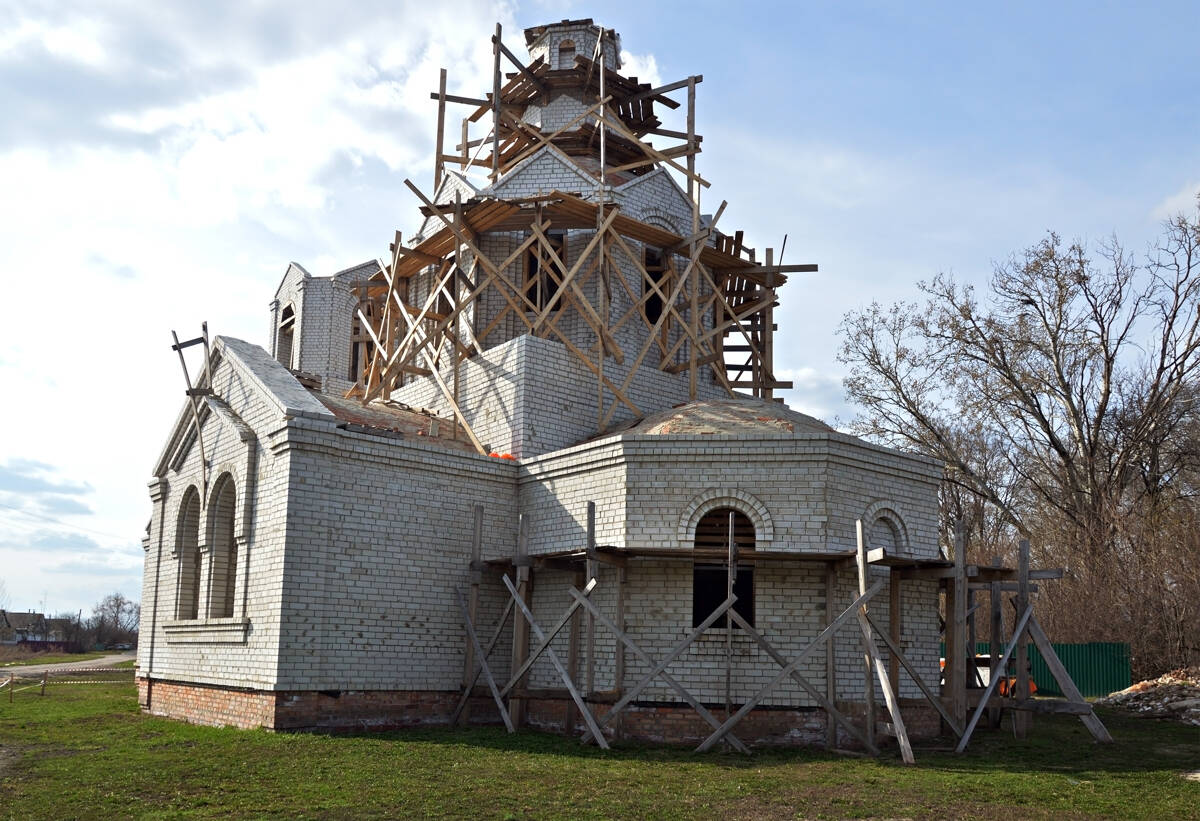 Церковь Казанской иконы Божией Матери (новая), Макарье (Новоусманский район, Воронежская область). документальные фотографии