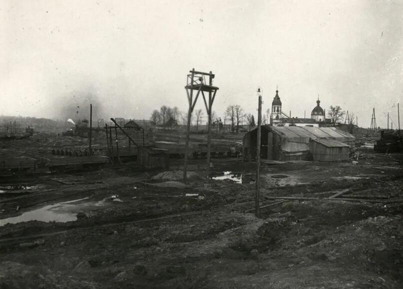 Церковь Благовещения Пресвятой Богородицы в Никольском-на-Шексне, Рыбинск (Рыбинск, город, Ярославская область). архивная фотография, Фото Благовещенской церкви на месте села Никольское на Шексне. Фото 1930-х годов. Из частной коллекций. 