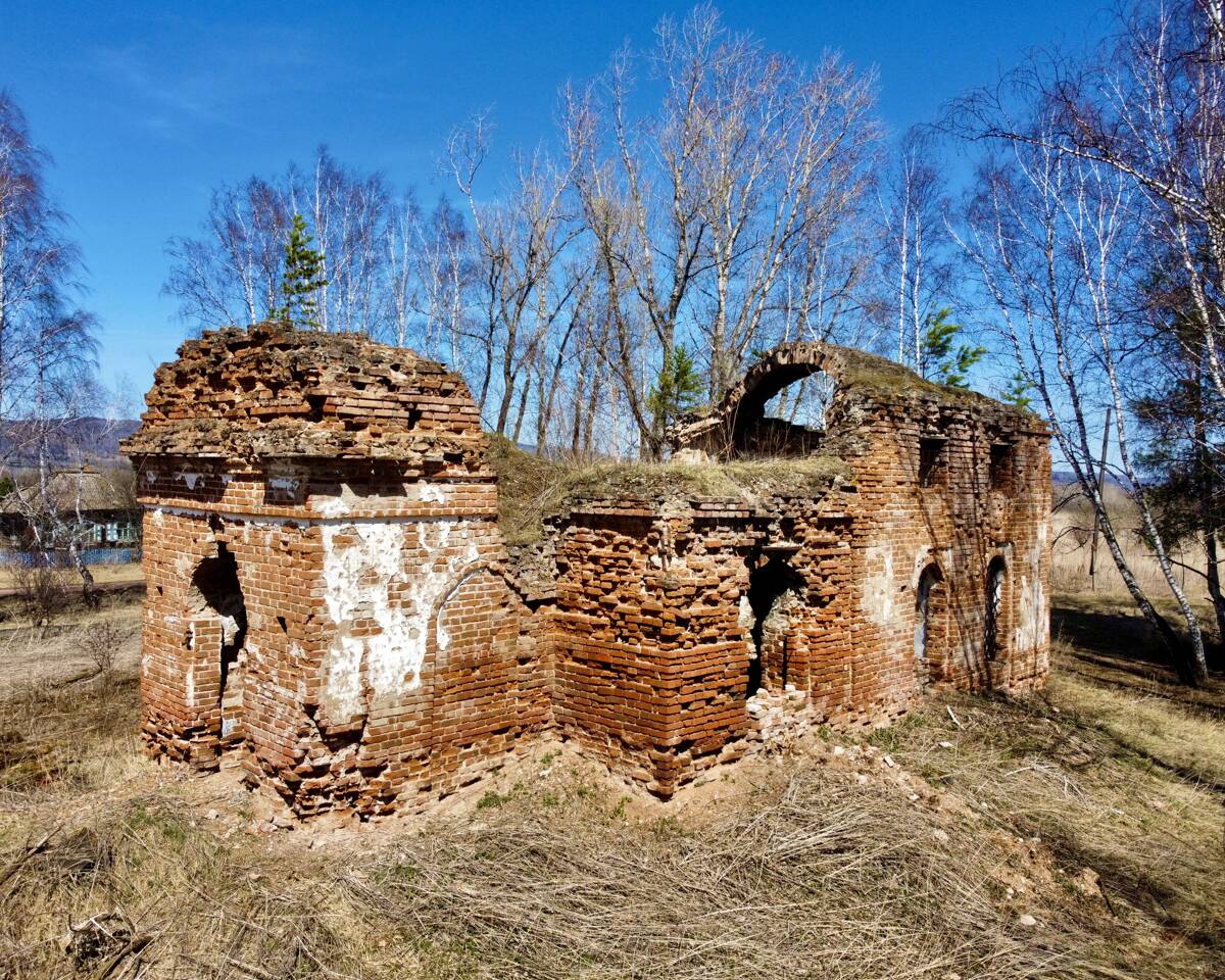 Курбатово. Церковь Михаила Архангела. фасады, Вид с ЮЗ