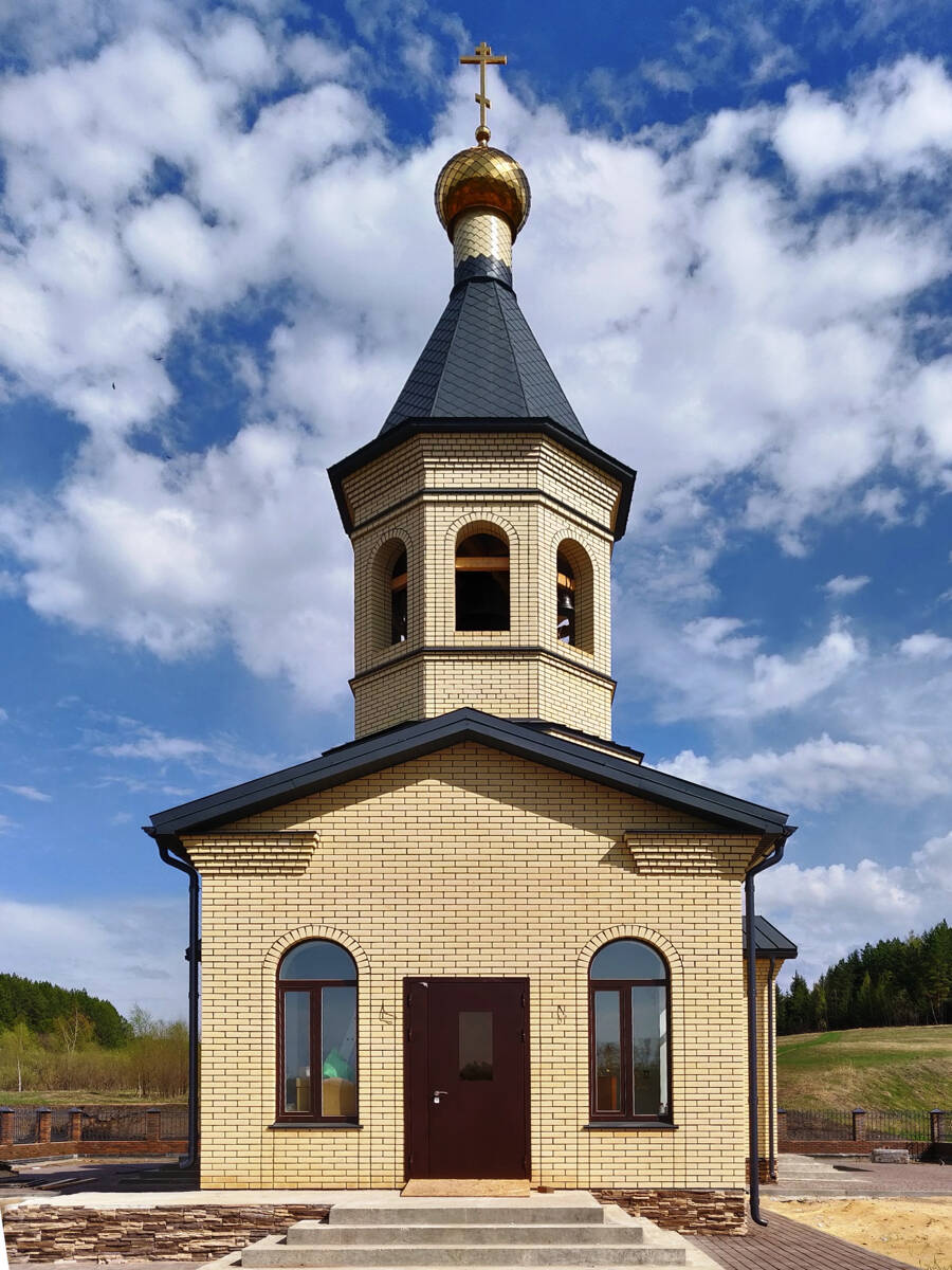 Среднее Девятово. Церковь Алексия, человека Божия. фасады, Вид с запада на колокольню