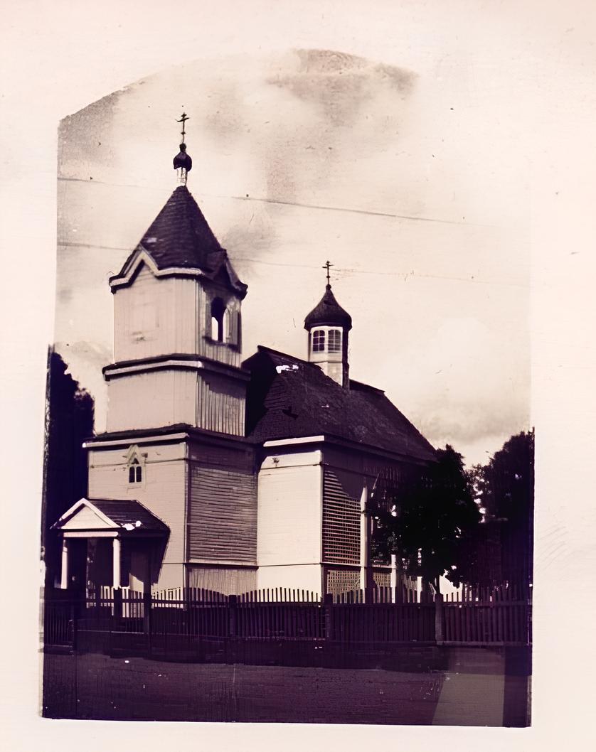 Церковь Вознесения Господня (старая), Молодово (Ивановский район, Беларусь, Брестская область). архивная фотография, Почтовая фотооткрытка 1916 г.