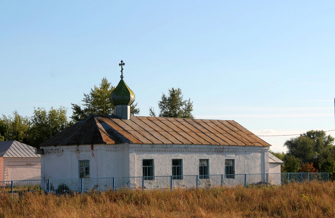 Неизвестная церковь, Пушкино (Добринский район, Липецкая область). общий вид в ландшафте