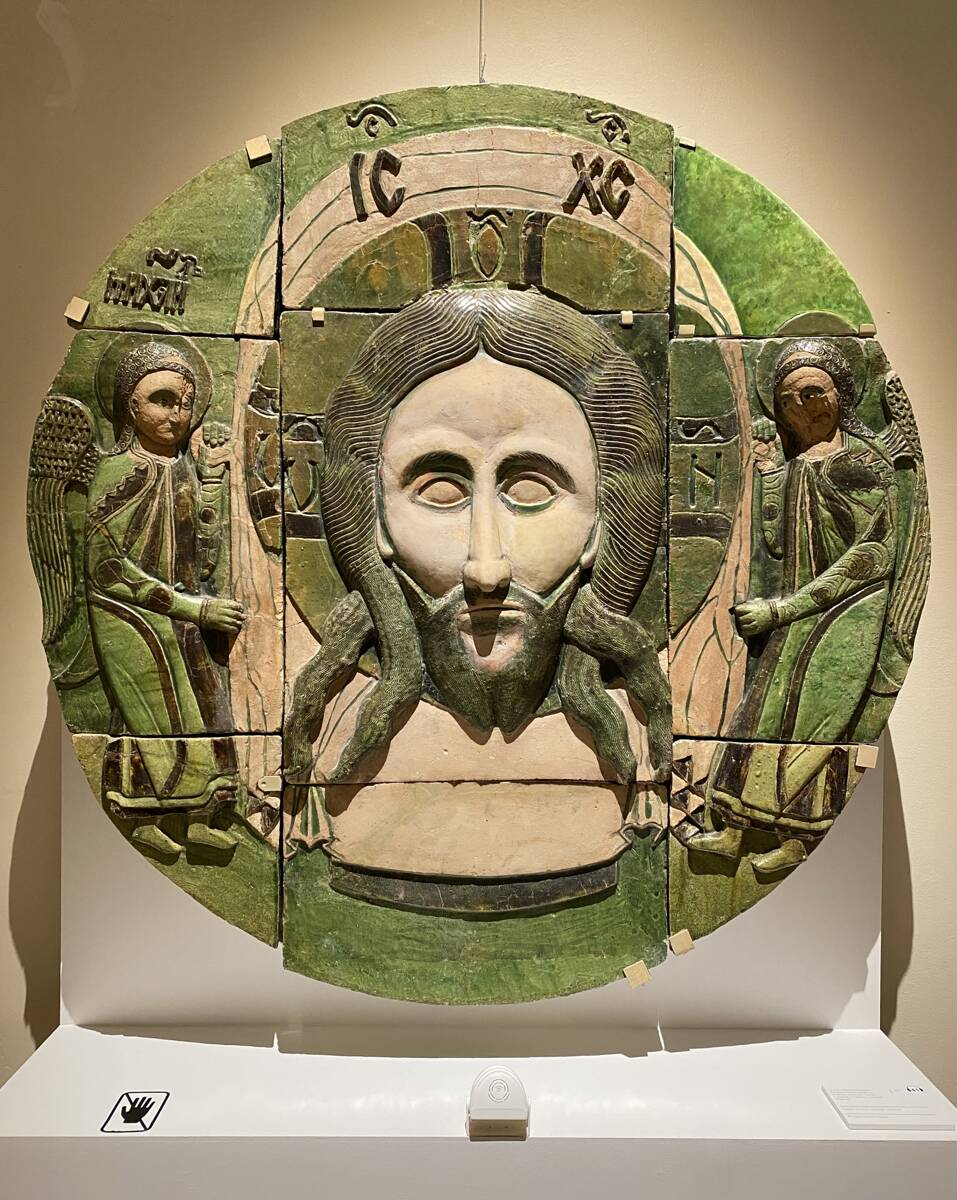 Собор Бориса и Глеба (старый), Старица (Старицкий район, Тверская область). дополнительная информация, Снятая с собора керамическая икона Спаса Нерукотворного из собрания Исторического музея на выставке 