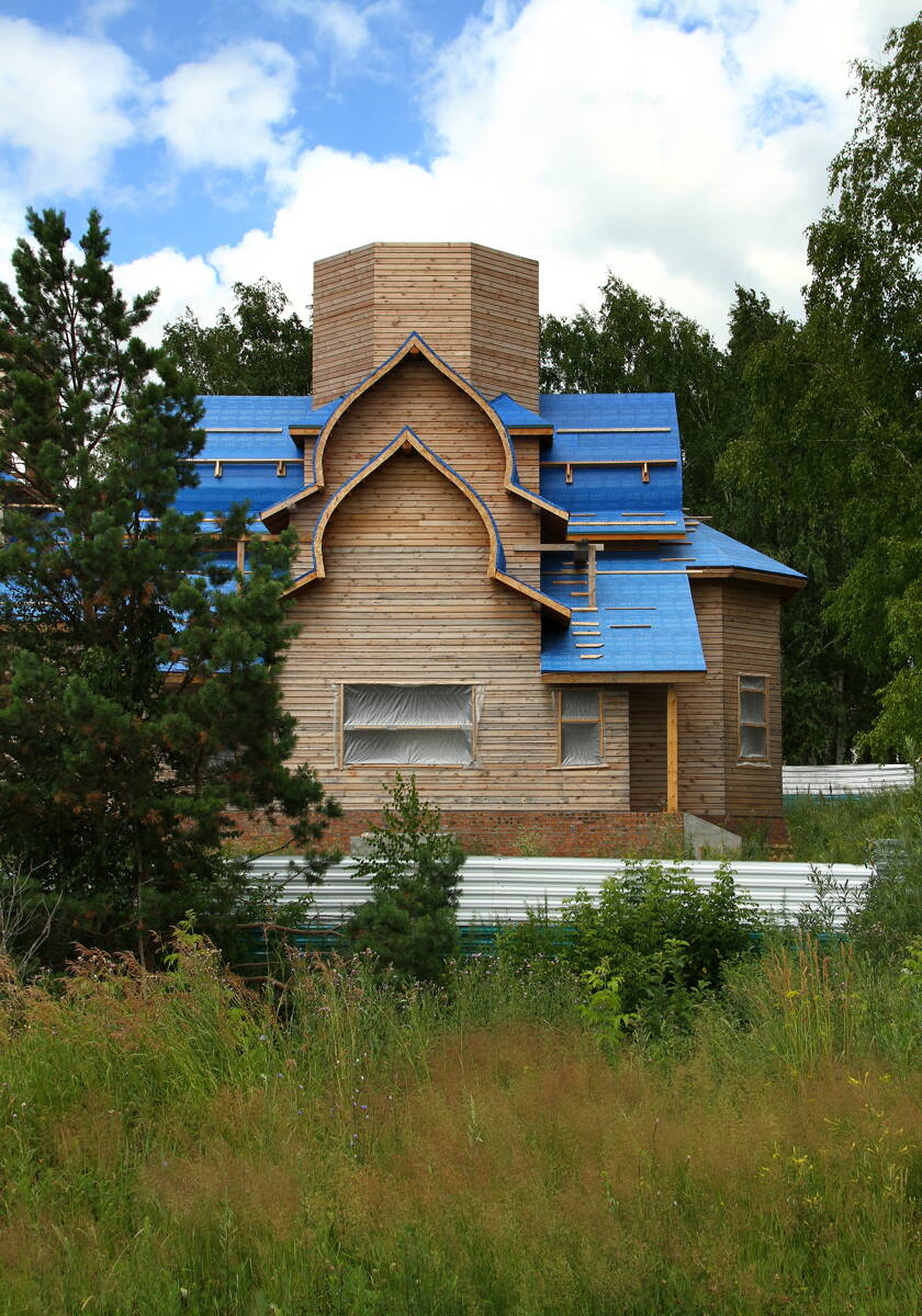 Церковь Матроны Московской (строящаяся), Новосибирск (Новосибирск, город, Новосибирская область). фасады, Строительство церкви.