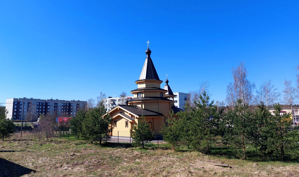 Церковь Александра Невского, Починок (Приозерский район, Ленинградская область). общий вид в ландшафте