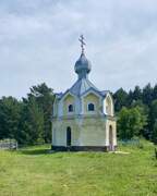 Часовня Илии Пророка, Вид со стороны входа на кладбище <br>, Тесь, Минусинский район, Красноярский край