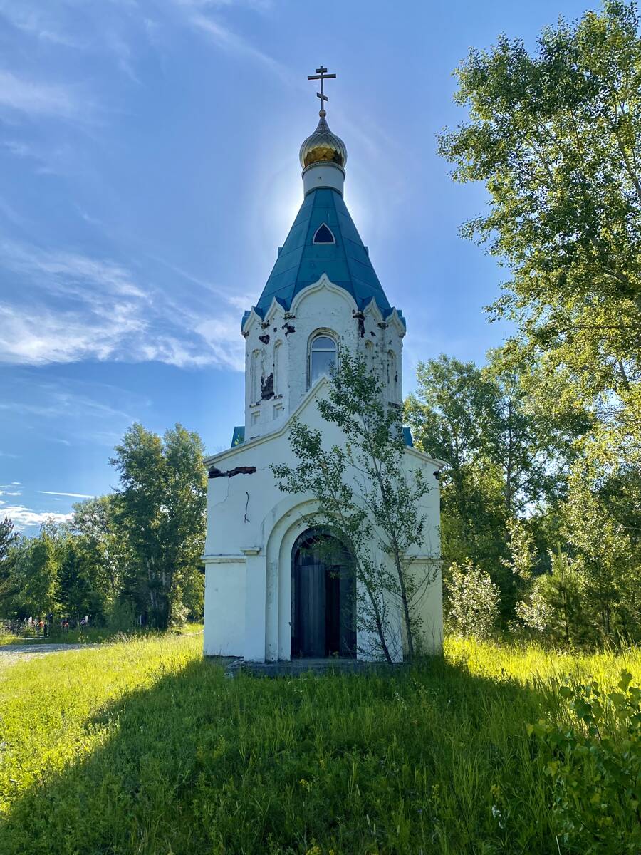 Неизвестная часовня, Новоенисейка (Бейский район, Республика Хакасия). фасады, Вид с запада