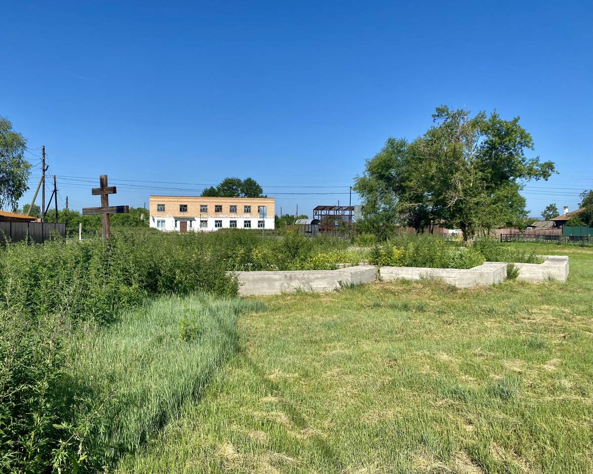 Церковь Михаила Архангела (строящаяся), Городок (Минусинский район, Красноярский край). документальные фотографии, Фундамент храма 2018г