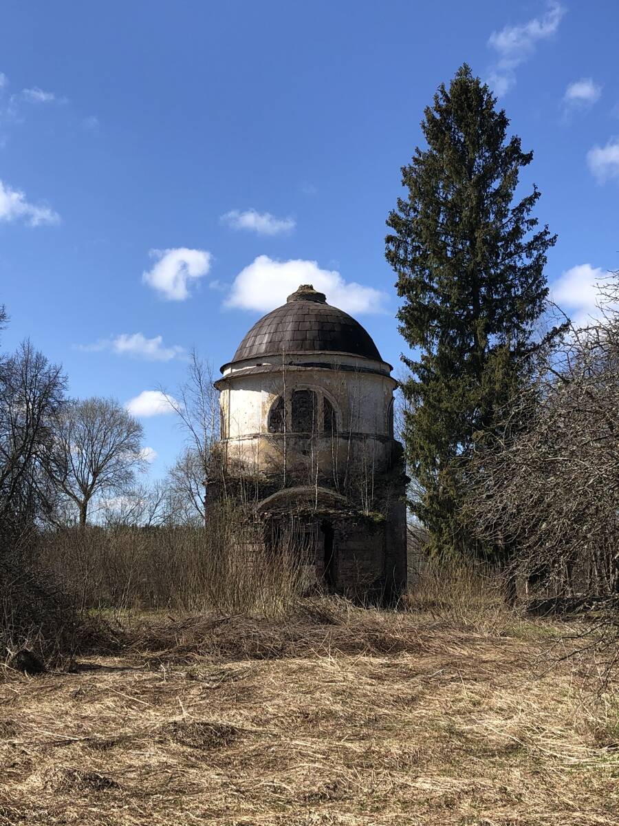 Церковь Благовещения Пресвятой Богородицы, Погостище (Старорусский район, Новгородская область). фасады, Вид на церковь с востока