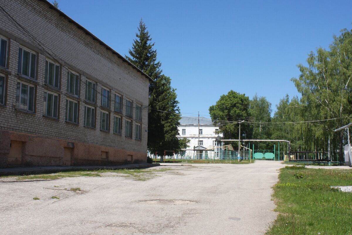 Церковь Михаила Архангела, Сапожок (Сапожковский район, Рязанская область). фасады, Вид на церковное место с юго-востока