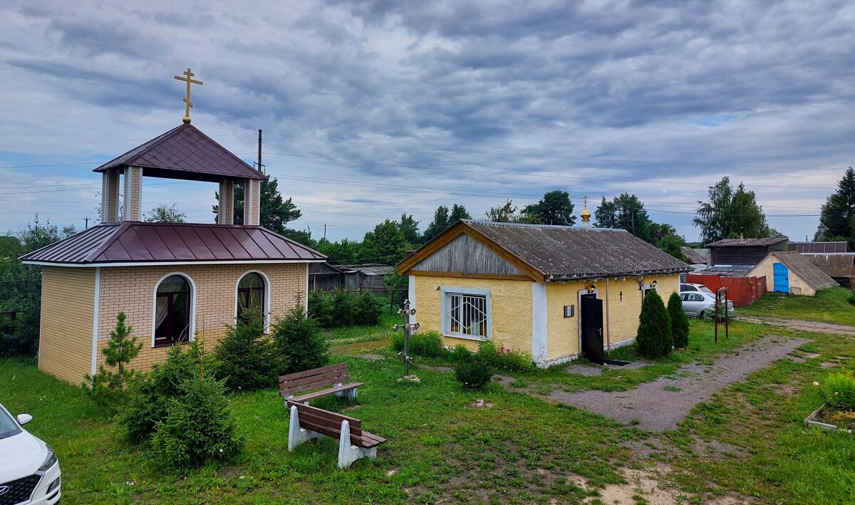 Церковь Иоанна Кронштадтского, Молодцово (Кировский район, Ленинградская область). общий вид в ландшафте