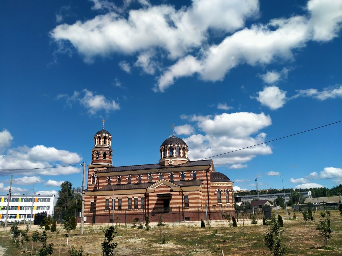 Церковь Николая Чудотворца (новая), Балашейка (Сызранский район, Самарская область). общий вид в ландшафте