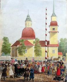 Акшуат. Церковь Тихвинской иконы Божией Матери (первая)