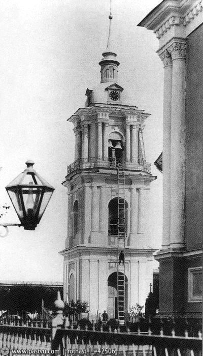 Покровский женский монастырь. Колокольня (старая), Таганский (Центральный административный округ (ЦАО), г. Москва). архивная фотография, фото с сайта pastvu.com