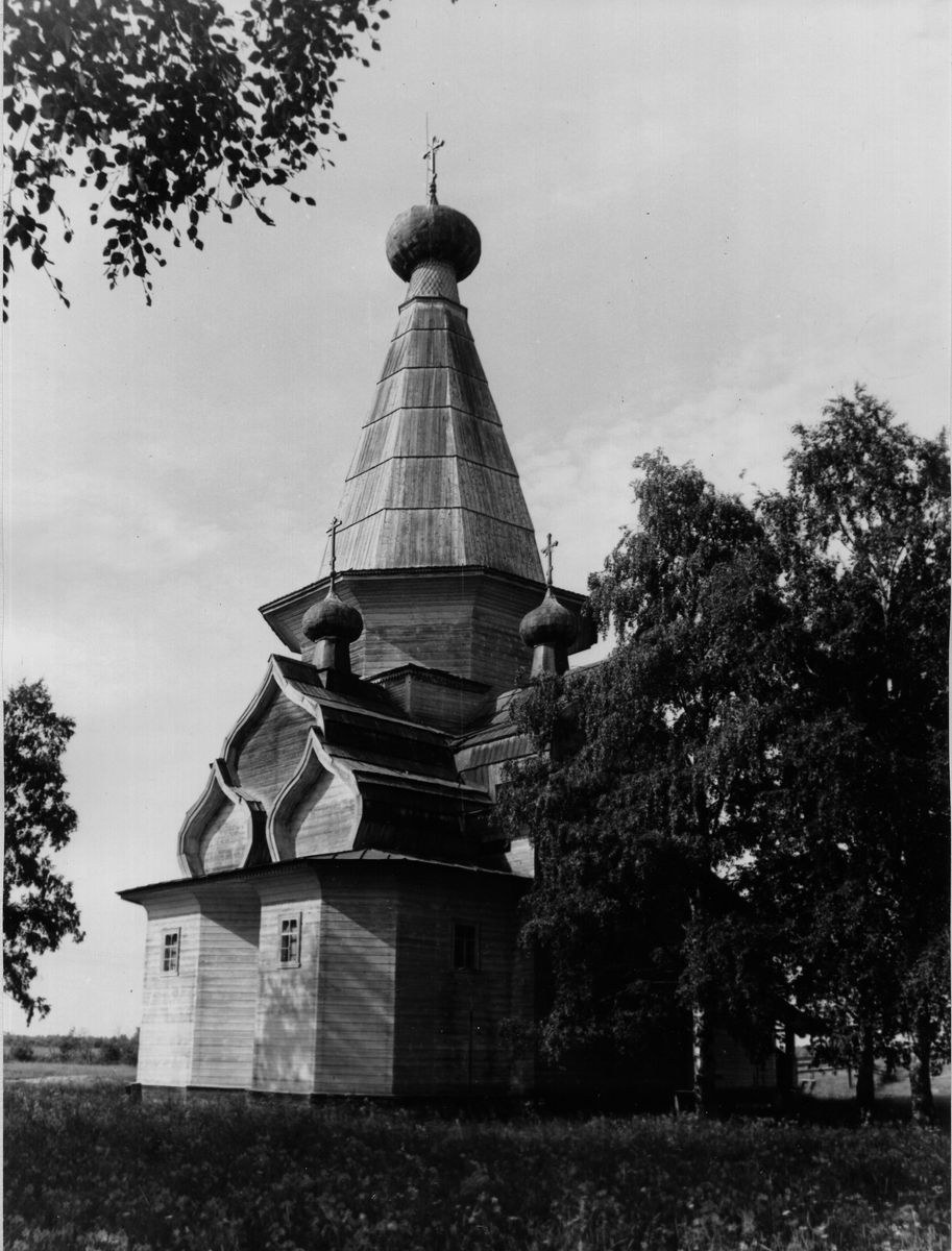 архивная фотография. Церковь Входа Господня в Иерусалим, Верховье (Верхняя Мудьюга, Митинская, Ряхковская) (Онежский район, Архангельская область)