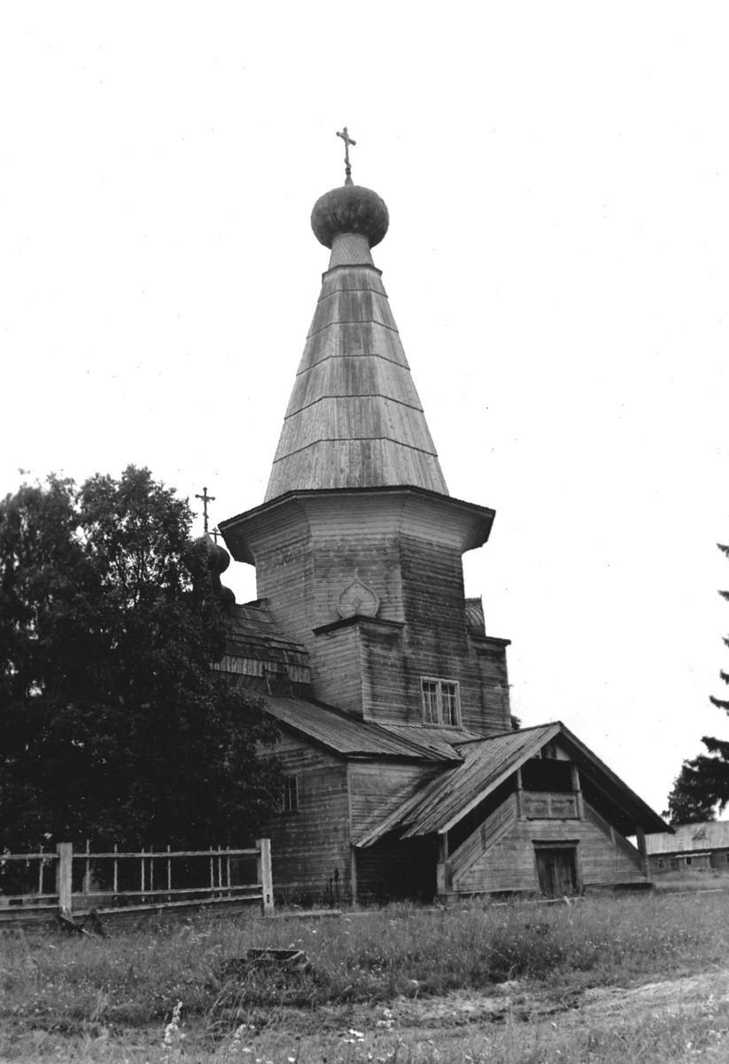 архивная фотография. Церковь Входа Господня в Иерусалим, Верховье (Верхняя Мудьюга, Митинская, Ряхковская) (Онежский район, Архангельская область)