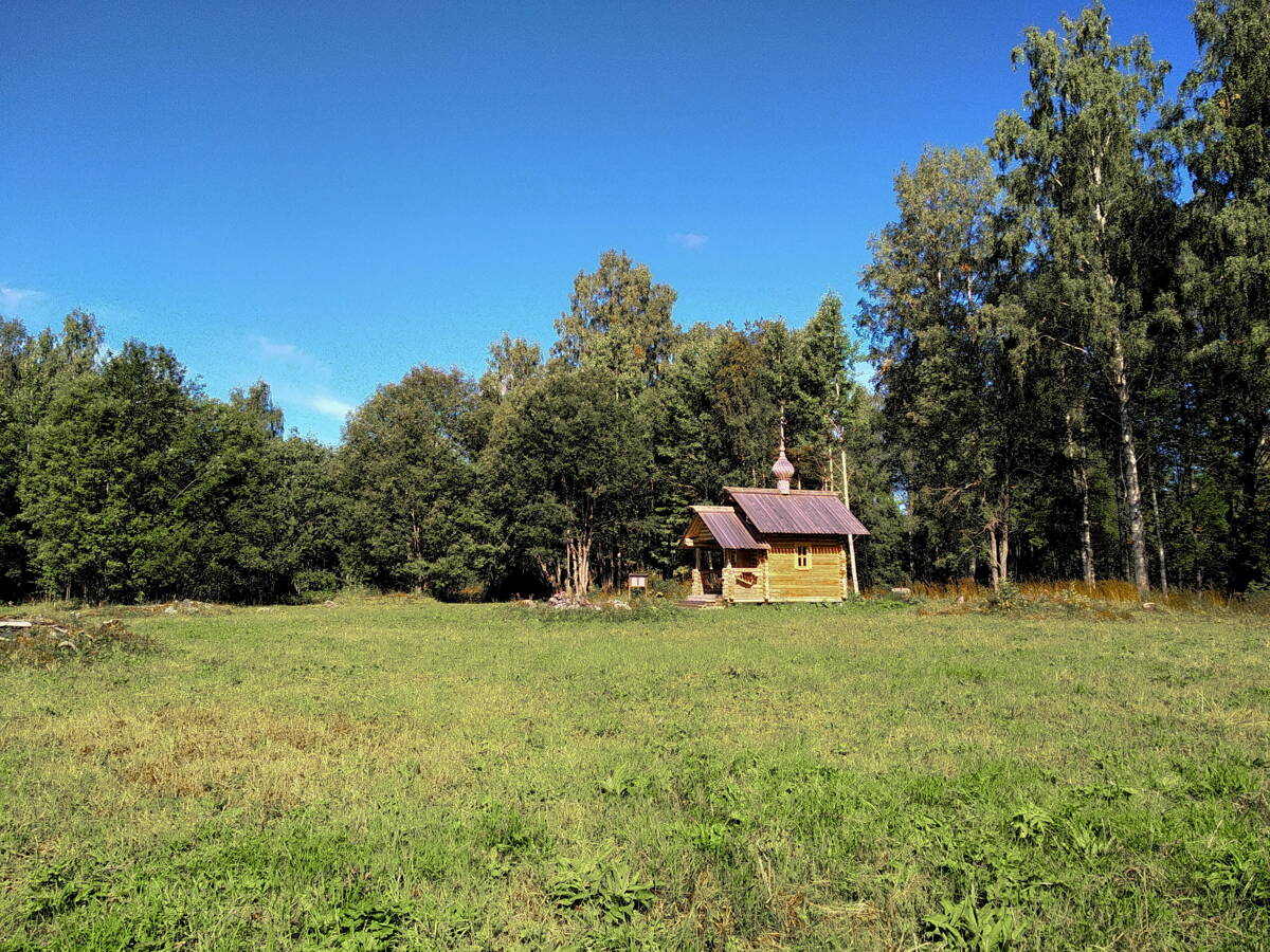 Часовня Преображения Господня, Монастырский, остров (Кондопожский район, Республика Карелия). общий вид в ландшафте